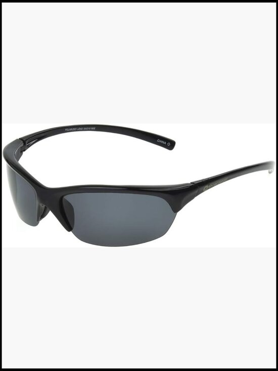 Polarized Sport Sunglasses Wrap, 54 mm, Black main image 2